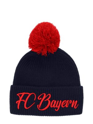 FC Bayern Bommelmütze Winter - Navy - Kinder