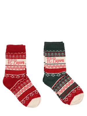FC Bayern Socken 2er-Set Winter - Mehrfarbig - Kinder
