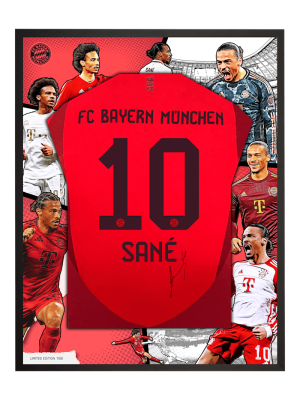 FC Bayern Trikotrahmen Sané Limited Edition - Schwarz