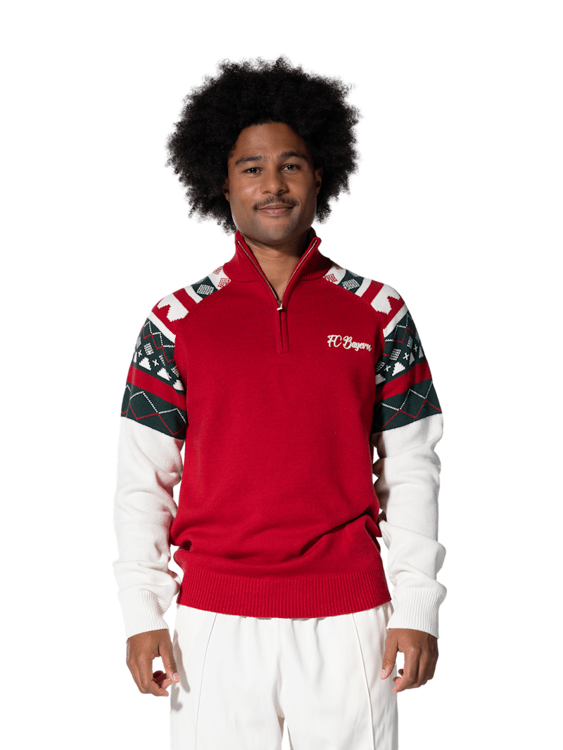 FC Bayern Half-Zip Winter - Rot