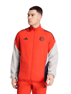 FC Bayern Präsentationsjacke Teamline - Rot - adidas
