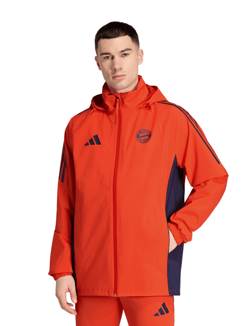 FC Bayern Regenjacke Teamline - Rot - adidas