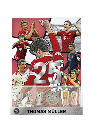 FC Bayern Trophäen in Acryl Müller Legende - Rot