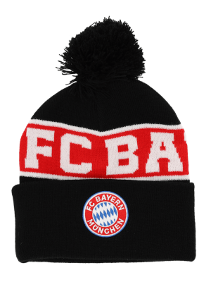 FC Bayern Bommelmütze Logo - Schwarz