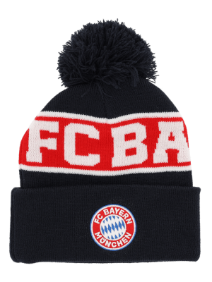 FC Bayern Bommelmütze Logo - Navy