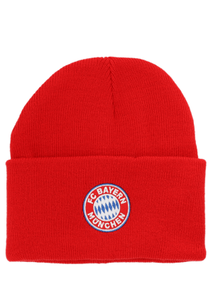 FC Bayern Strickmütze Logo - Rot
