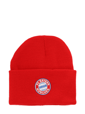 FC Bayern Strickmütze Logo - Rot - Kinder