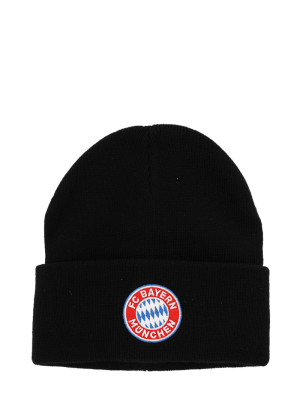 FC Bayern Strickmütze Logo - Schwarz - Kinder