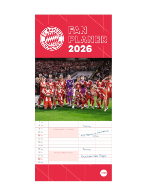 FC Bayern Fanplaner 2026 - Rot