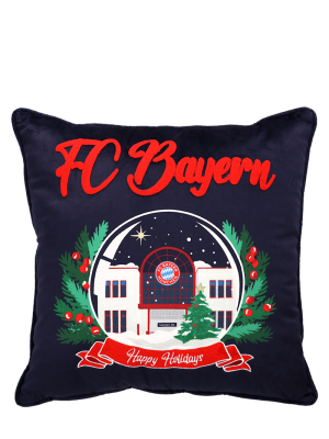 FC Bayern Samtkissen Winter 40x40 cm - Navy