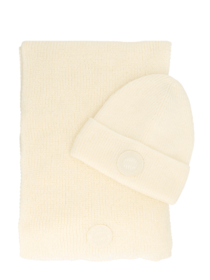 FC Bayern Set Mütze Statement & Schal - Off white