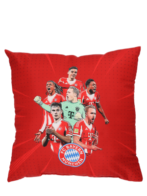 FC Bayern Kissen Player 2025-26 40x40 cm - Rot