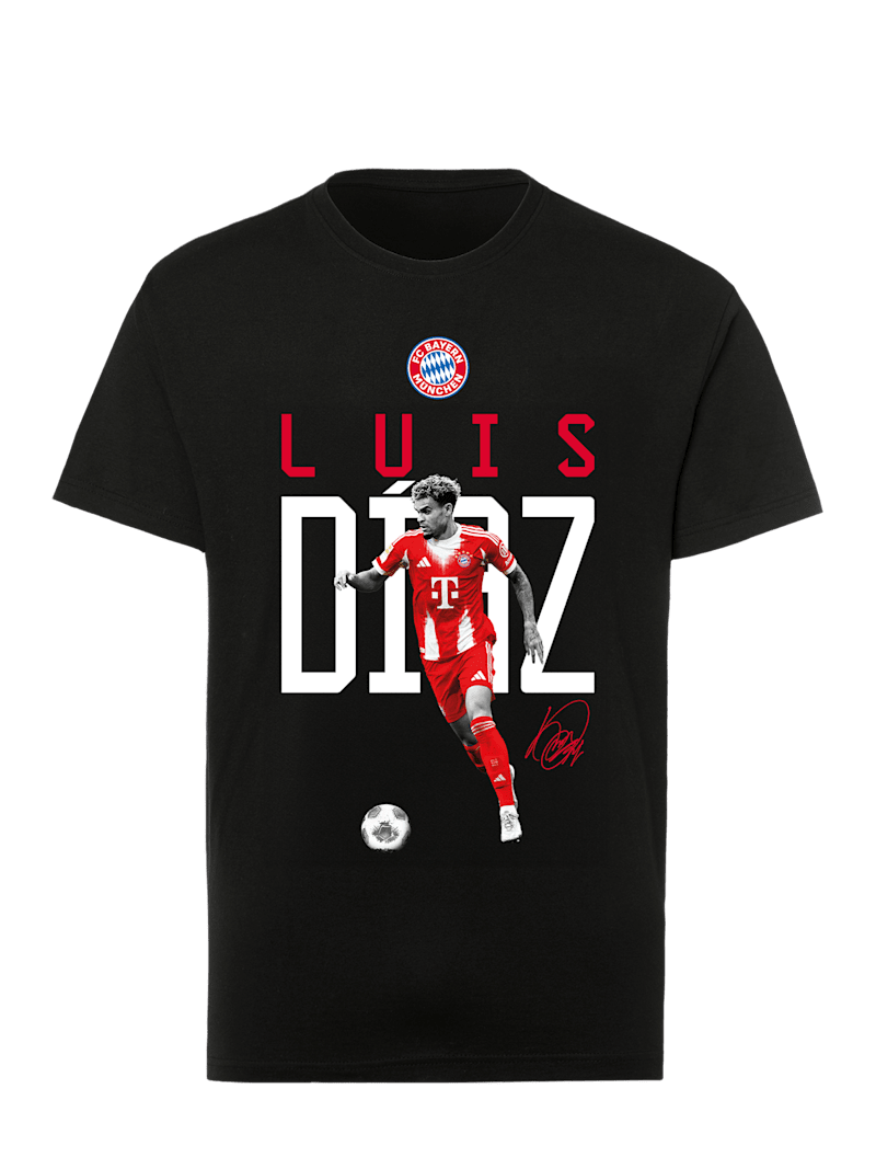 FC Bayern T-Shirt Luis Díaz - Schwarz - Kinder
