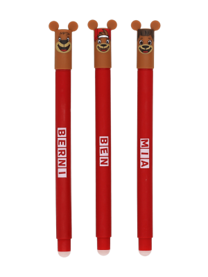 FC Bayern Gelschreiber radierbar 3er-Set - Rot