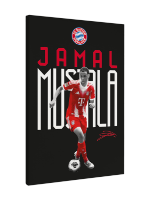 FC Bayern Leinwand Musiala 40x60 cm - Schwarz