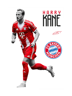 FC Bayern Wandtattoo Kane 48x70 cm - Mehrfarbig
