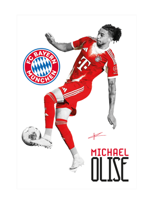 FC Bayern Wandtattoo Olise 48x70 cm - Mehrfarbig
