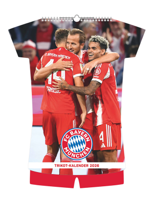 FC Bayern Trikotkalender 2026 - Rot
