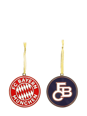 FC Bayern Christbaumanhänger 2er-Set - Rot