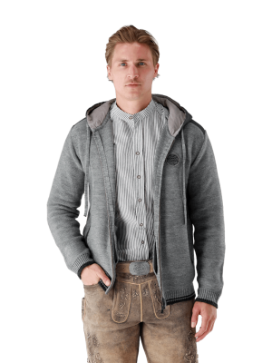 FC Bayern Trachten Strickjacke - Grau - Herren