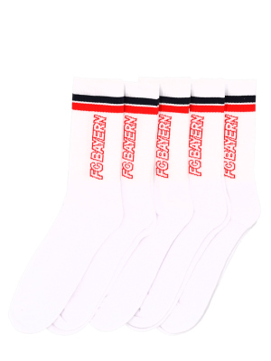 FC Bayern Socken 5er-Set Autumn - Weiß