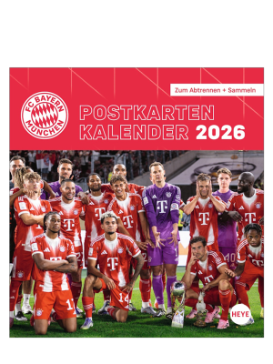 FC Bayern Postkartenkalender 2026 - Rot