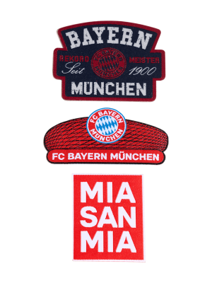 FC Bayern Aufnäher 3er-Set - Rot