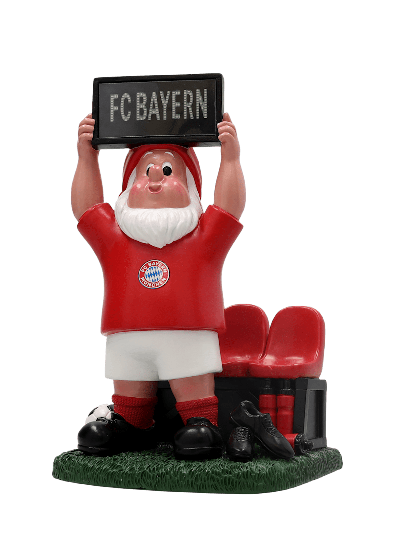 FC Bayern Gartenzwerg Anzeigetafel Solar - Rot