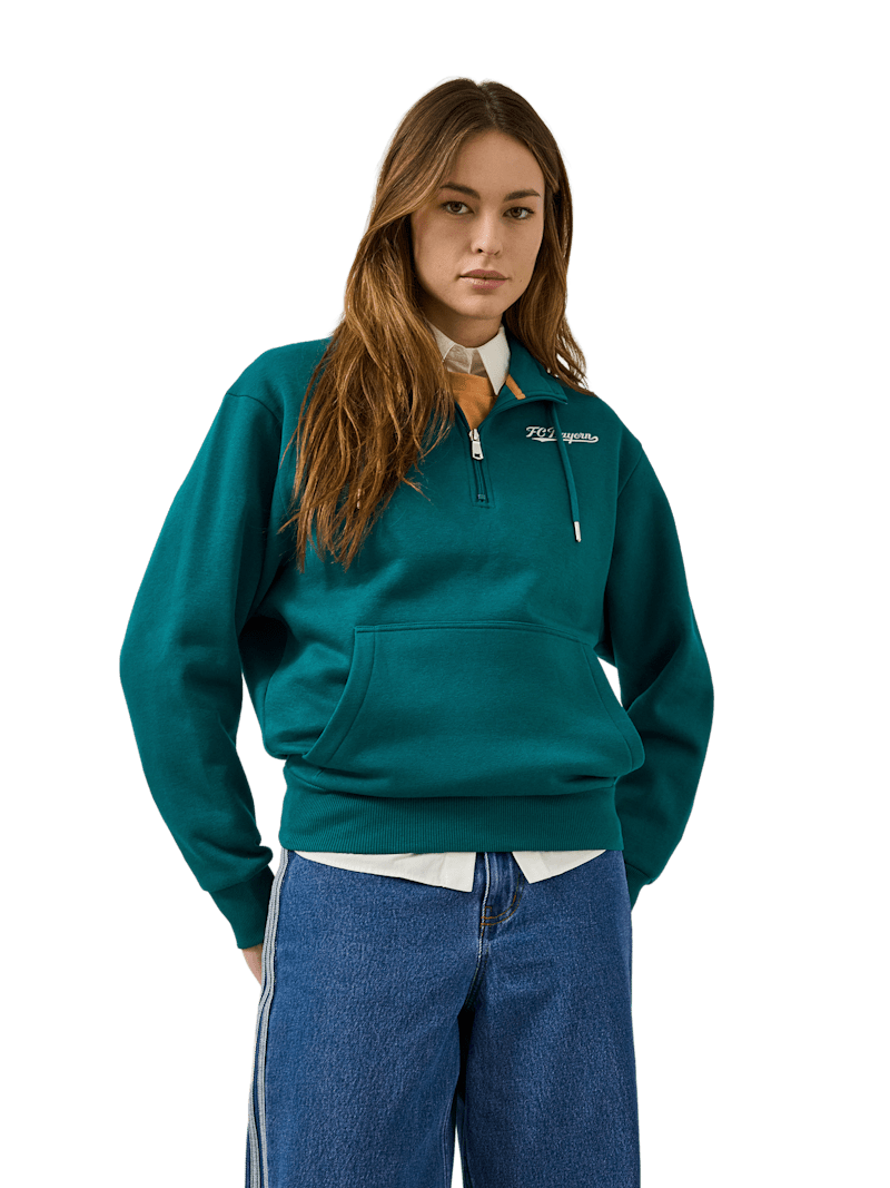 FC Bayern Half-Zip Spring - Grün - Damen