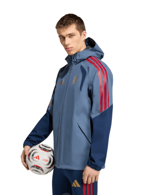 FC Bayern Authentic Regenjacke Teamline - Blau - adidas