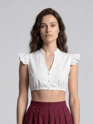 FC Bayern Dirndl Bluse - Weiß - Damen