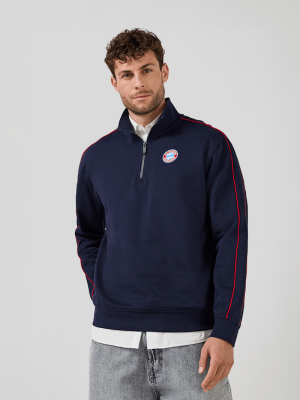 FC Bayern Half-Zip Pullover Essentials - Navy