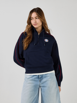 FC Bayern Half-Zip Pullover Essentials - Navy - Damen