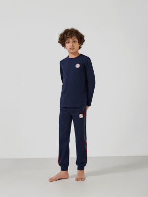 FC Bayern Schlafanzug Essentials - Navy - Kinder
