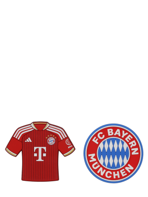 FC Bayern Magnet Logo & Trikot 2er-Set - Rot/Weiß