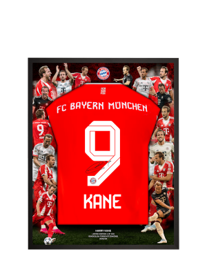 FC Bayern Trikotrahmen Kane Limited Edition 70x90 cm - Schwarz