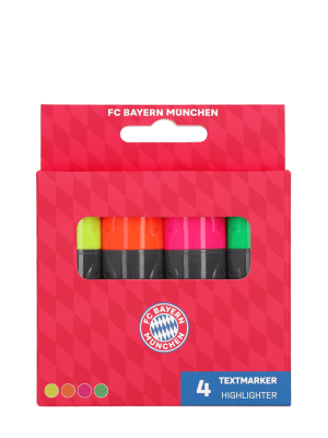 FC Bayern Textmarker 4er-Set - Rot