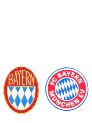 FC Bayern Magnete Retro Logos 2er-Set - Rot