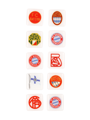 FC Bayern Magnete Logos 10er-Set - Rot