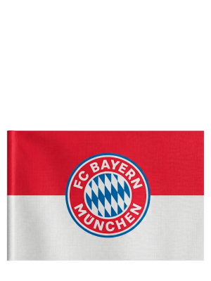 FC Bayern Fahne Logo mit Stock 60x40 cm - Rot/Weiß