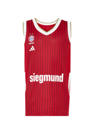 FC Bayern Basketball Authentic Trikot Home 26-27 - Rot - Heimtrikot - Kinder - adidas