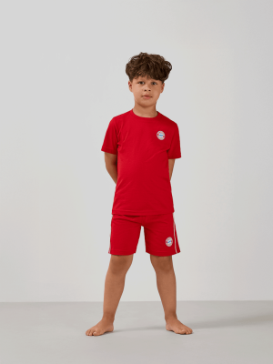 FC Bayern Schlafanzug kurz Essentials - Rot - Kinder