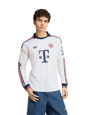 FC Bayern Langarm Trikot Away 26-27 - Weiß - Auswärtstrikot - Herren