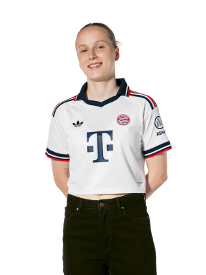 FC Bayern Cropped Trikot Away 26-27 - Weiß - Auswärtstrikot - Damen