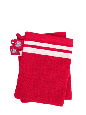 FC Bayern Waschhandschuh 2er-Set - Rot