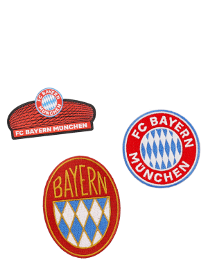FC Bayern Aufnäher 3er-Set - Rot