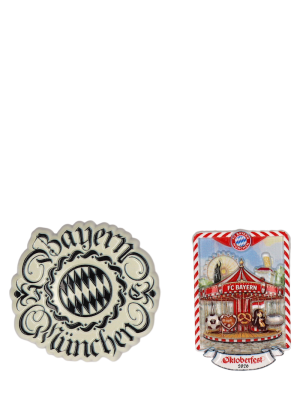 FC Bayern Magnet 2er-Set Oktoberfest™ & Logo - Mehrfarbig