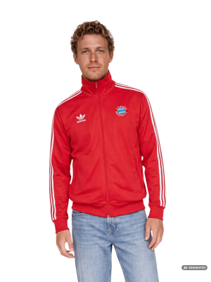 FC Bayern Zip-up Jacke Stadionkollektion - Rot