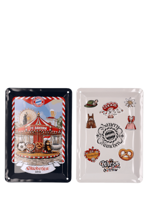 FC Bayern Metallschild 2er-Set Oktoberfest™ - Mehrfarbig